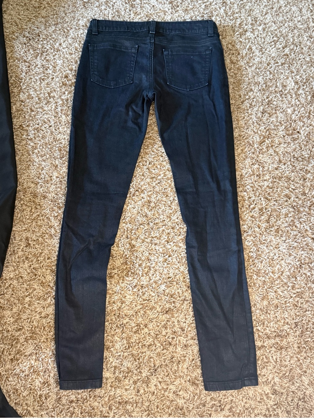 Michael Kors Dark Blue Sheen Wash Skinny Jeans - Dark Wash - Picture 3 of 5